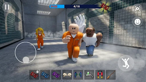 Gameplay screenshot 1 from Obby Prison Escape Scary Games - Adventure game